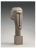 Escultura moderna - Cabeça de mulher, Modigliani