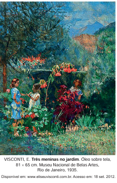 Três meninas no jardim - Eliseu Visconti