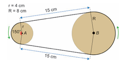 Diagrama do sistema de polias e correia